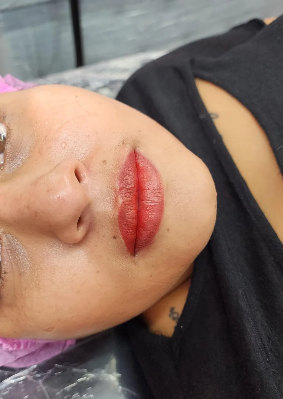 Resultado de lip blush, micropigmentación de labios en El Salvador